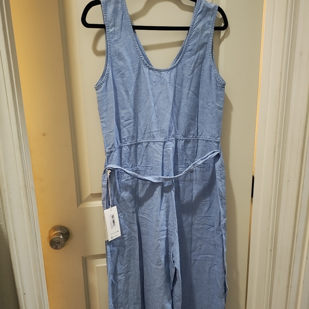 Carve Designs Blue Sleeveless V-Neck Pantsuit - Picture 2 of 6